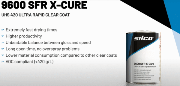 SILCO| 9600 X-cure 2K ULTRA High Solids Urethane Clearcoat (Hardener Included) Mix 1:1 - Image 2