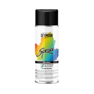 98-3 Seymour Spruce Enamel Spray Paint, Gloss Black (12 oz.)