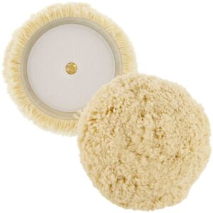 BUFF & SHINE 7.5" White Single Ply Wool Blend Grip Pad™